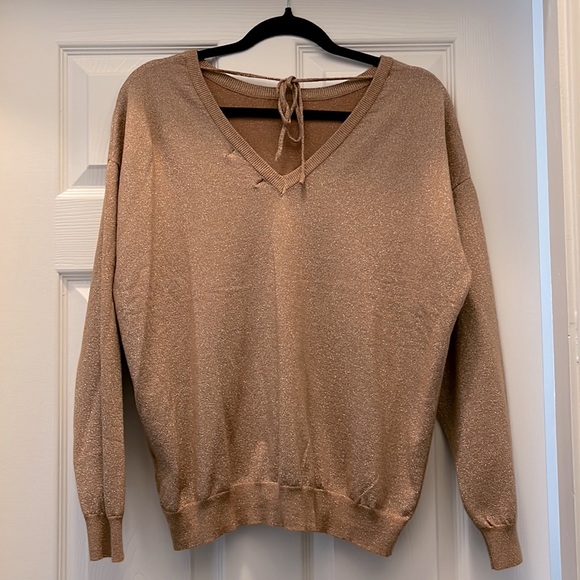 Tan Sparkly Sweater - Picture 2 of 3